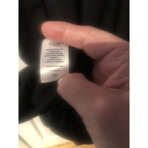 Talbots Classic Dress Black Ruched Surplice Bodycon Petite Work Party Wedding - Picture 5 of 5